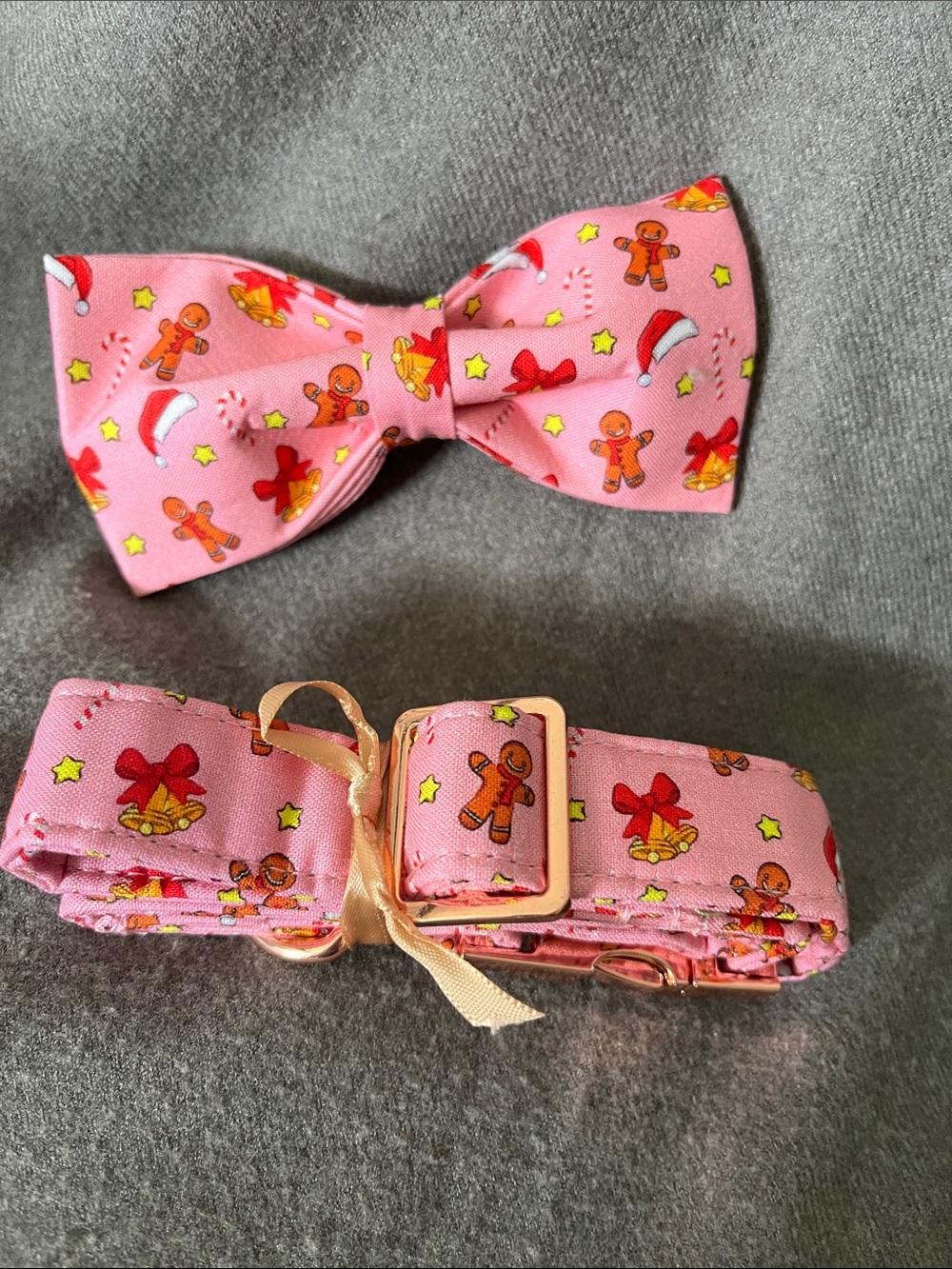 Dog Christmas Bow/Collar Set-NIP